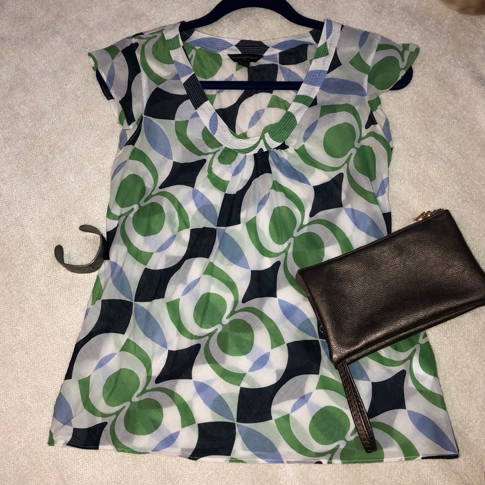 Sheer cotton patterned shirt
